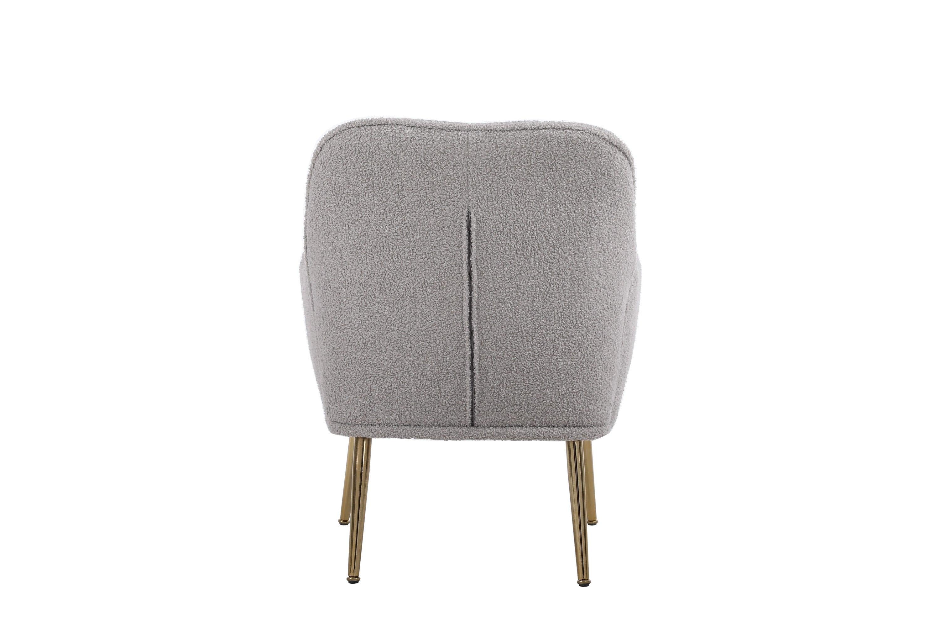 Modern Mid Century Chair Tufted Sherpa Armchair for Living Room Bedroom Office Easy Assemble