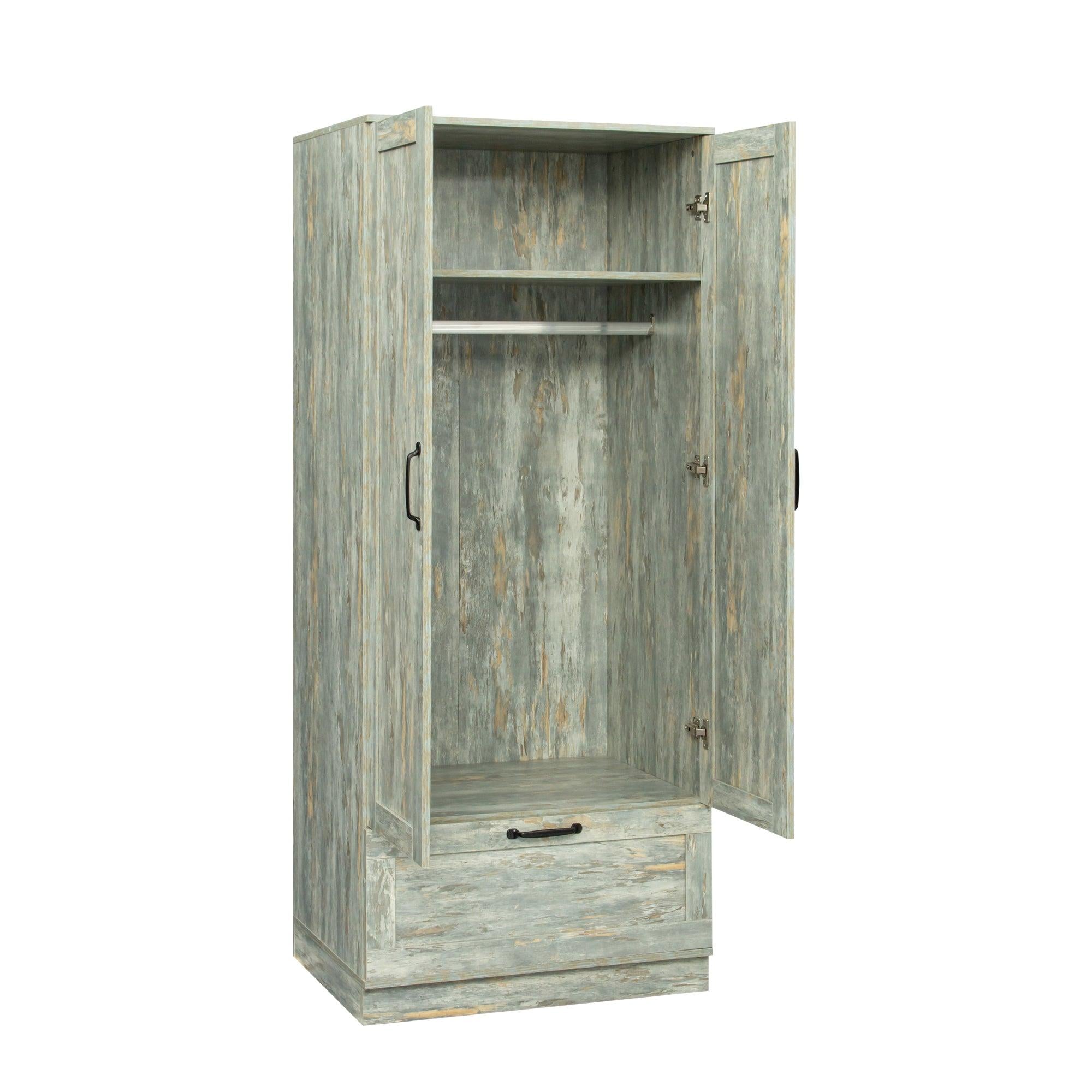 High wardrobe and kitchen cabinet with 2 doors,Grey