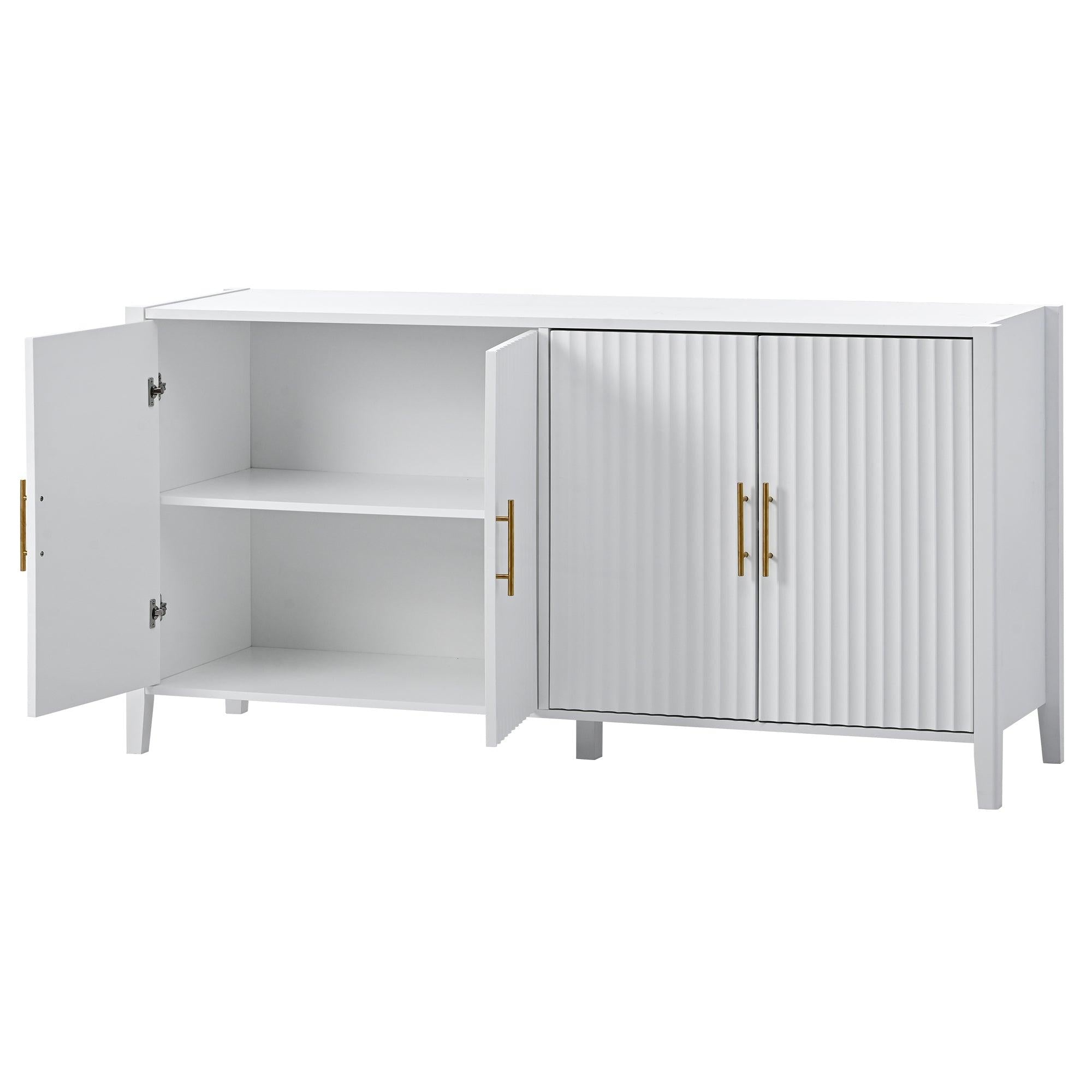 AccentStorage Cabinet Sideboard Wooden Cabinet with Metal Handles for Hallway, Entryway, Living Room, Bedroom