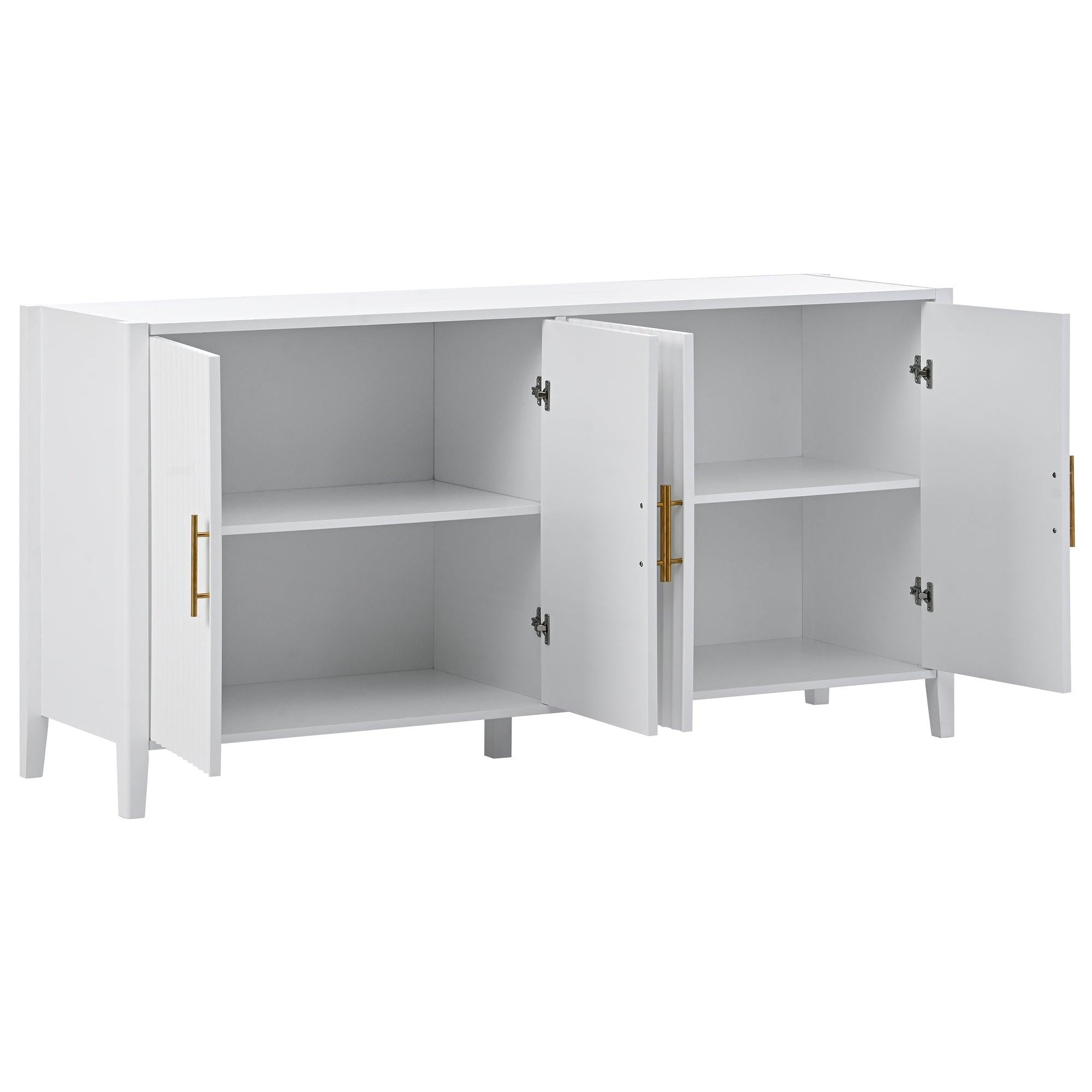 AccentStorage Cabinet Sideboard Wooden Cabinet with Metal Handles for Hallway, Entryway, Living Room, Bedroom