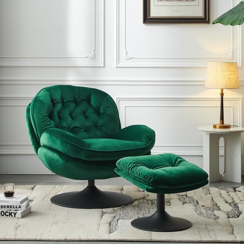 Swivel Leisure chair lounge chair velvet green color