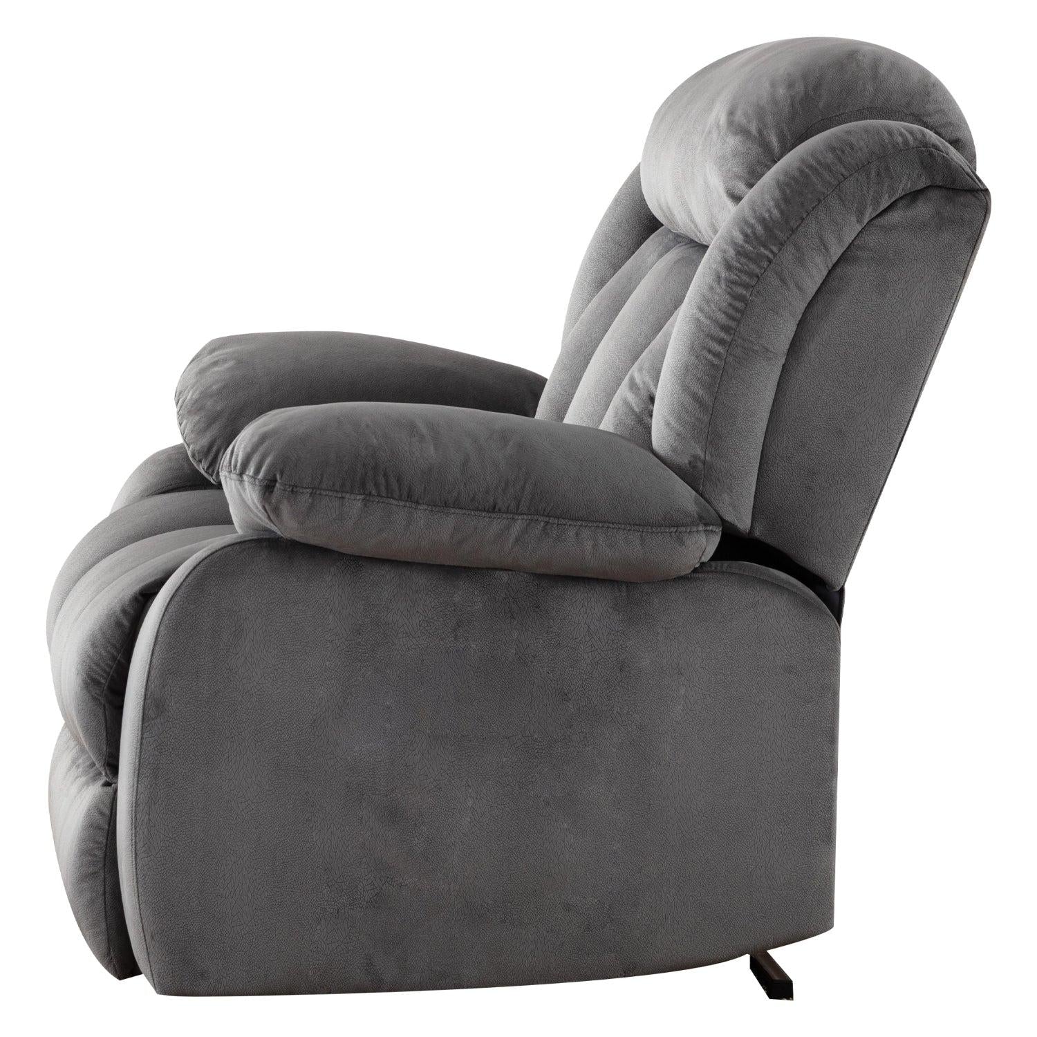 Power Massage Lift Recliner Chair with Heat & Vibration for Elderly, Heavy Duty and Safety Motion Reclining Mechanism - Antiskid Fabric Sofa Contempoary Overstuffed Design (Grey)