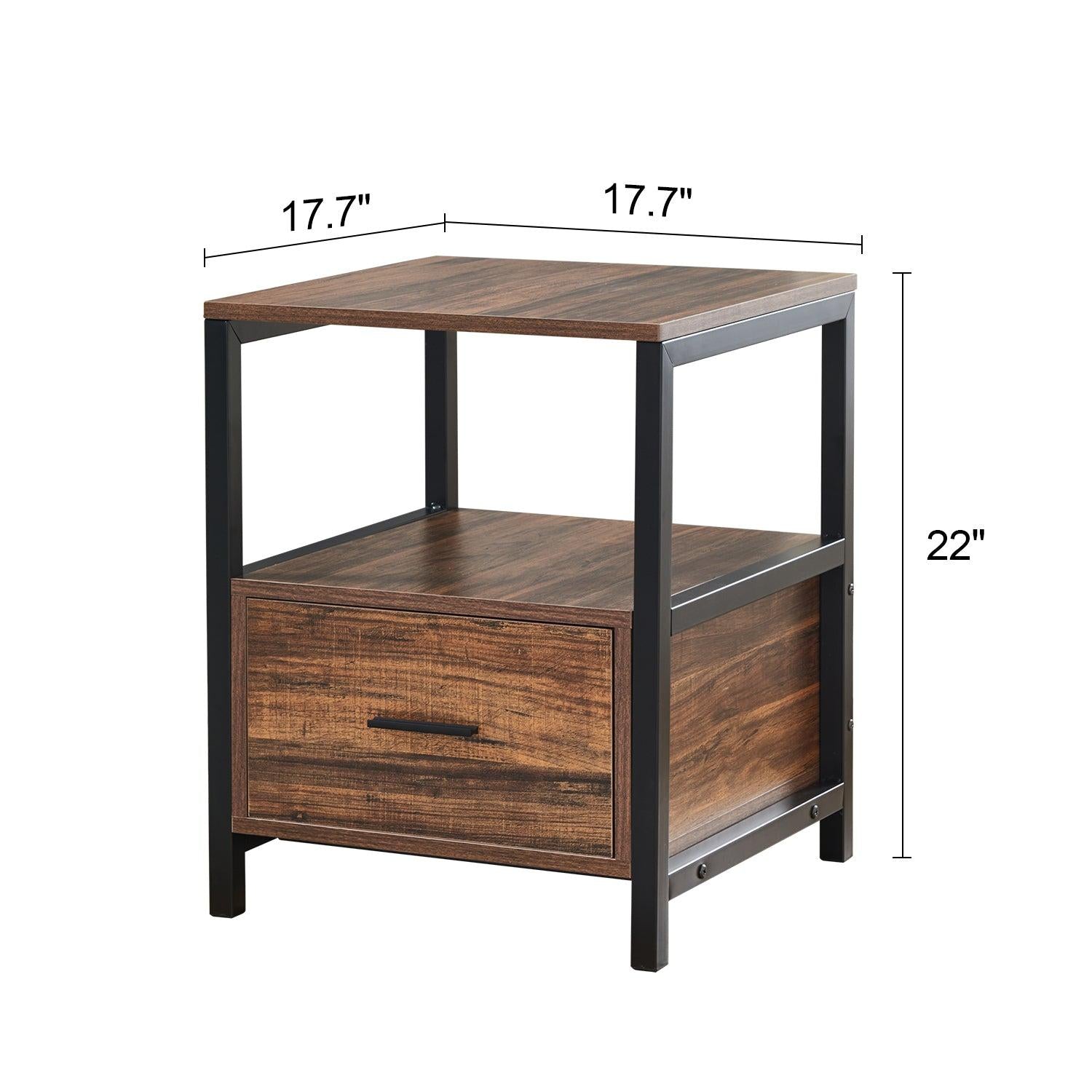 22'' Tall Frame End Table withStorage