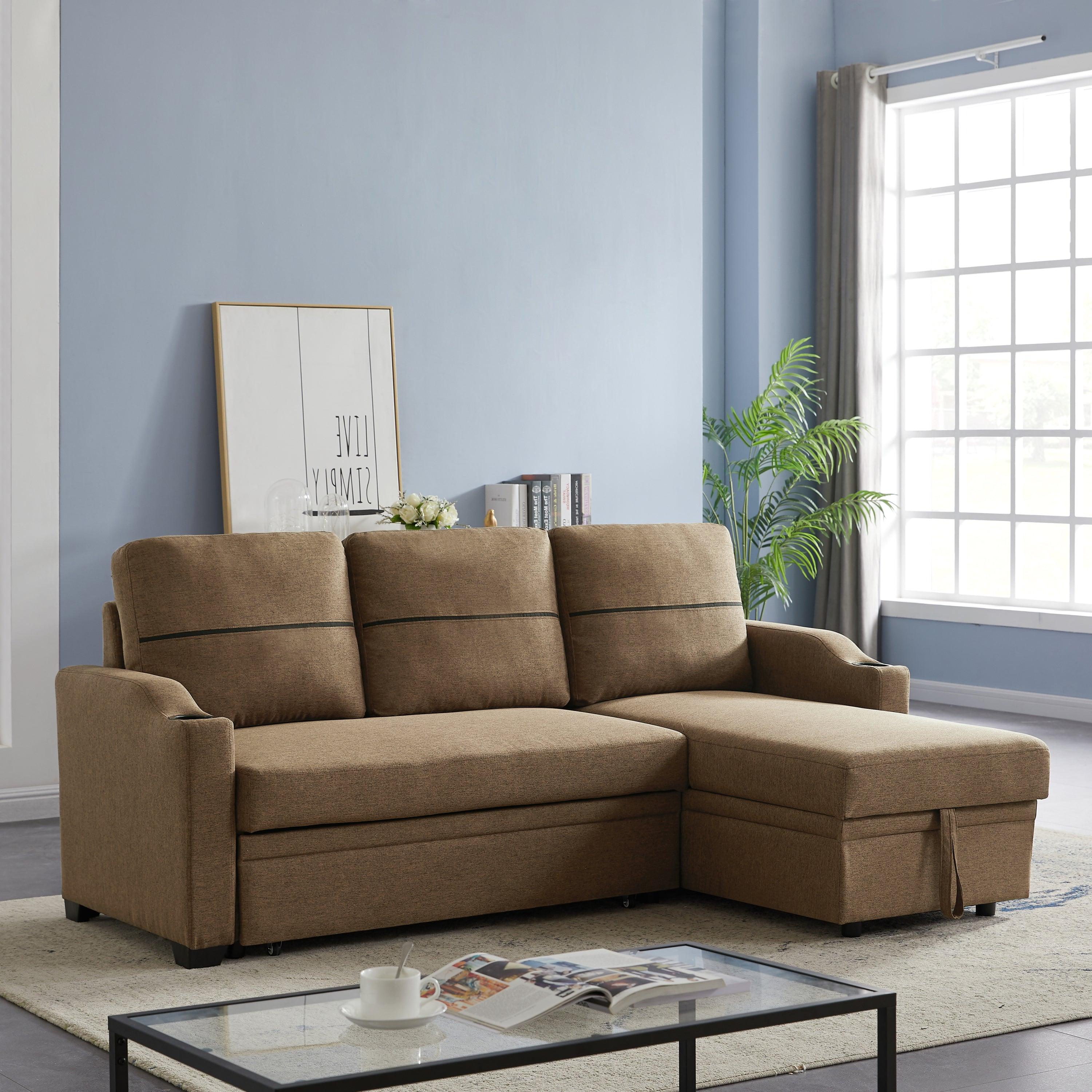 9191 Brown broachingStorage sofa image