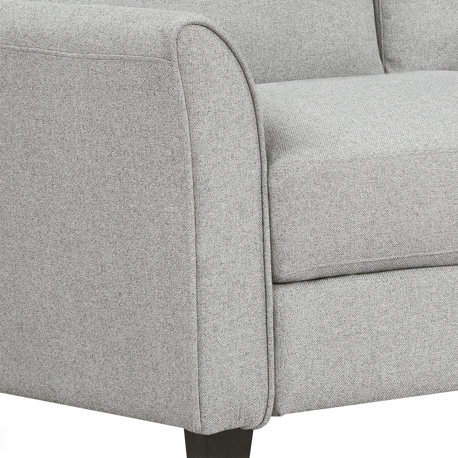 Living Room Furniture Loveseat Sofa and 3-seat  sofa (Light Gray)