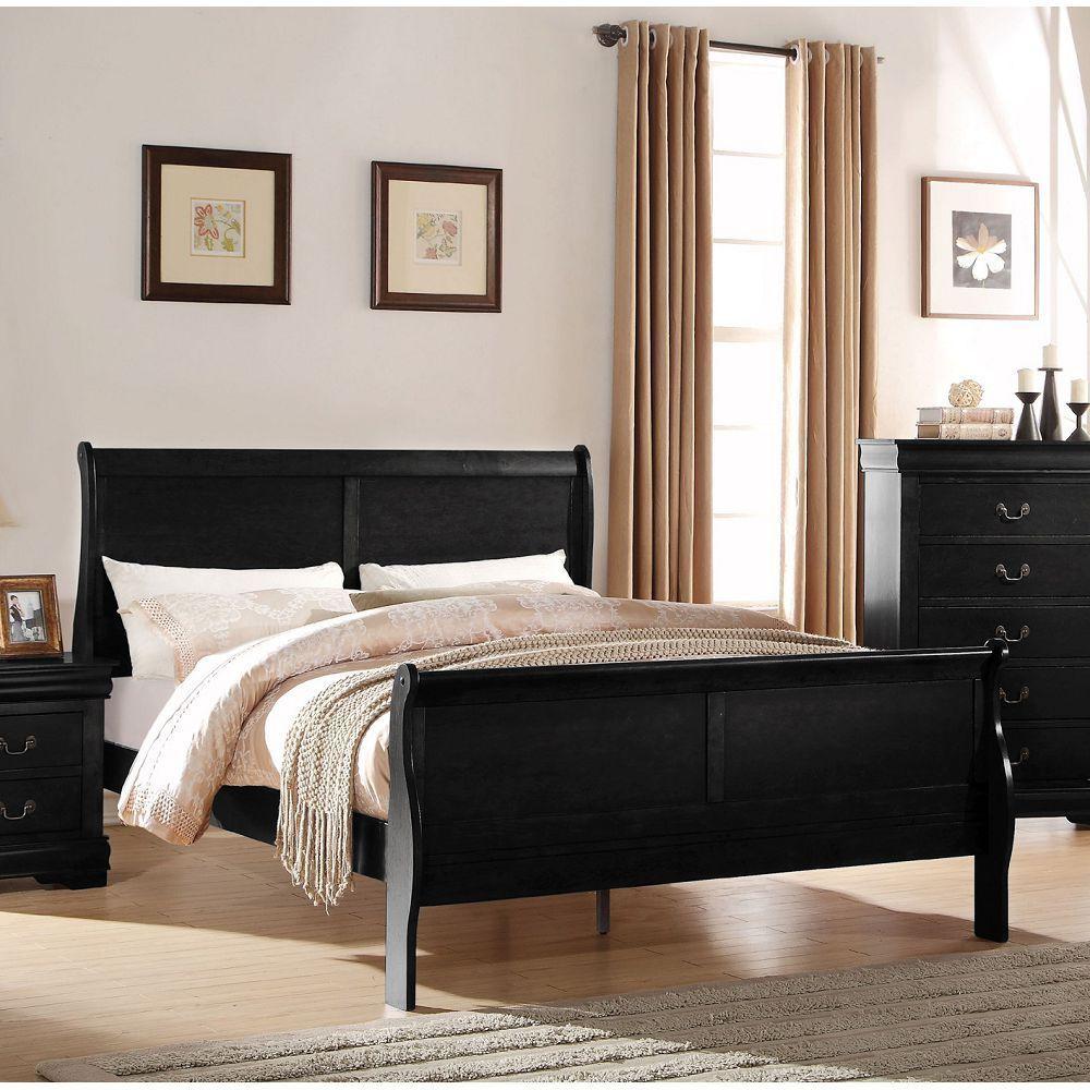 ACME Louis Philippe Queen Bed in Black 23730Q