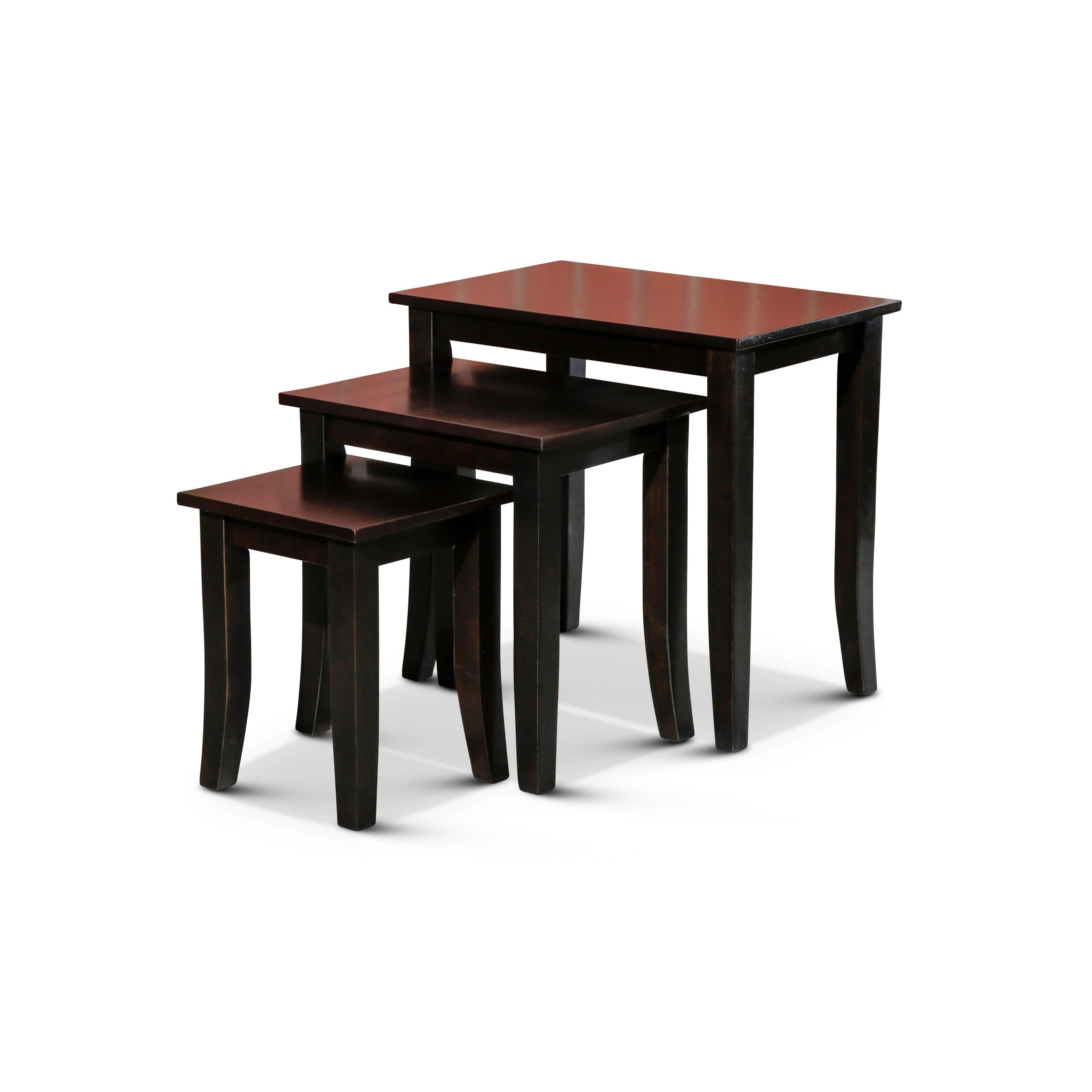 3-Piece Nesting Table Set, Espresso image